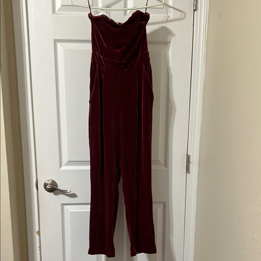 Elegant Burgundy Jumpsuit